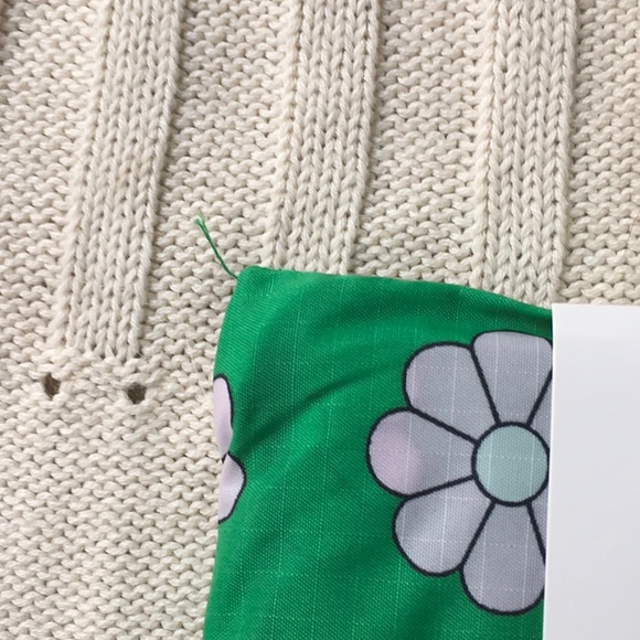 NWT BAGGU Green Daisy Reusable Shopping Bag Tote Purse Standard Size - Picture 7 of 11